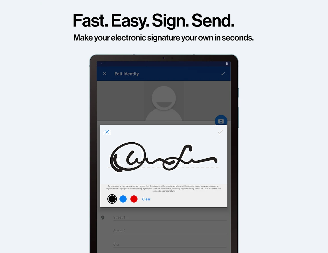 DocuSign app esigning